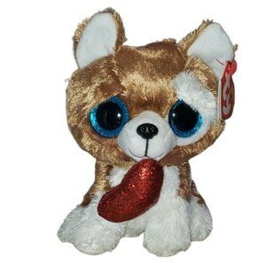 Ty Beanie Boos Smootches The Dog 6" 15cm New Adorable Heart in Mouth